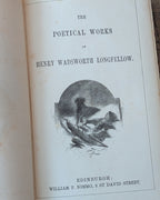 Tooled Leather-Bound "Longfellow's Poetical Works" with Gauffered Gold Edges, c1859-1864