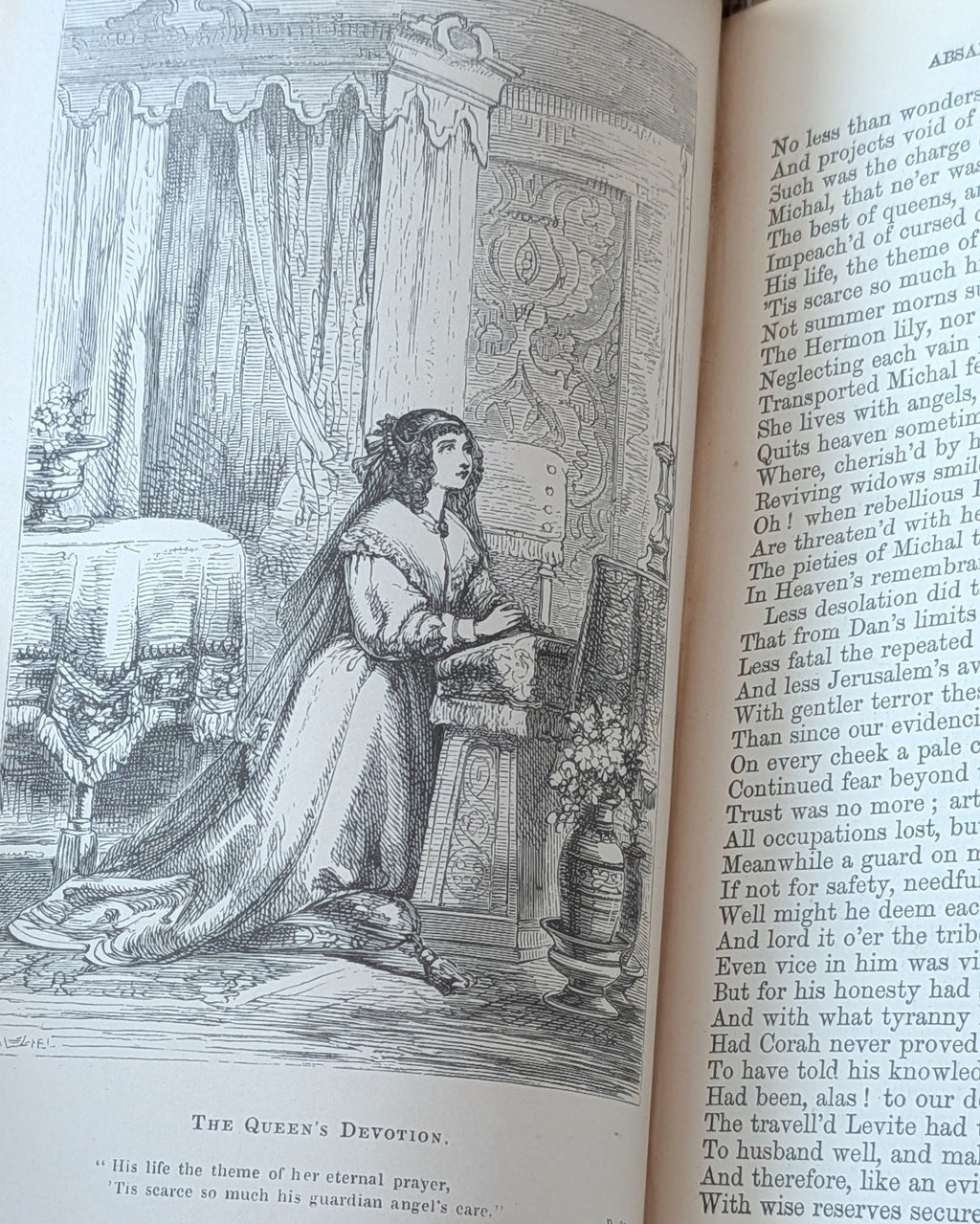 Tooled Leather-Bound Poetical Works of John Dryden , printed 1857