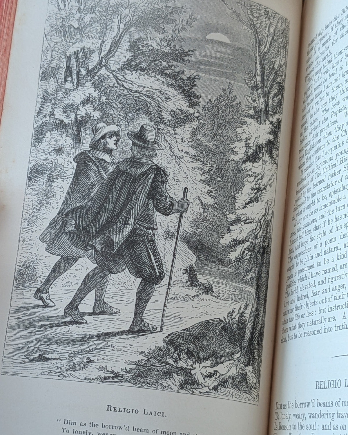 Tooled Leather-Bound Poetical Works of John Dryden , printed 1857
