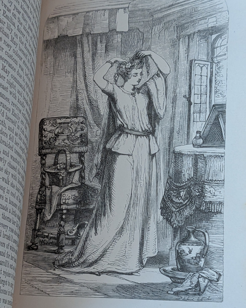 Tooled Leather-Bound Poetical Works of John Dryden , printed 1857
