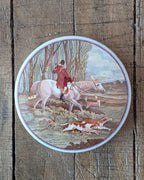 Pratt Ware Lid Only with Artwork Titled "The Master of The Hounds"