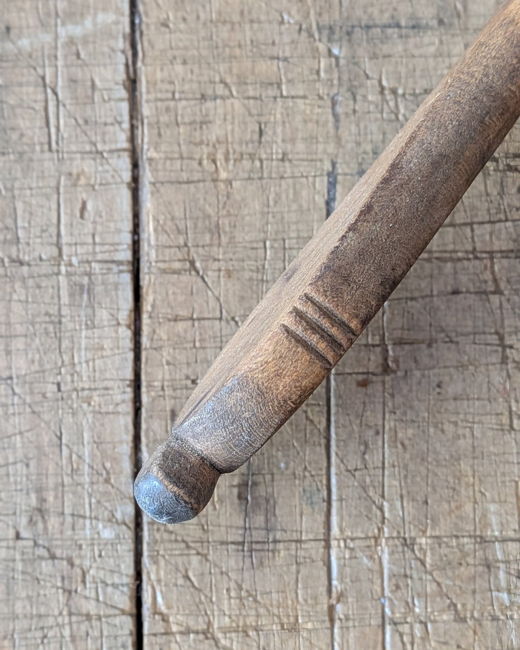 Hand-Carved Antique Wooden Treen Butter or Pastry/Cookie Roller