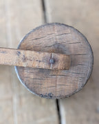 Hand-Carved Antique Wooden Treen Butter or Pastry/Cookie Roller