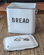 Vintage English Enamel Bread Bin