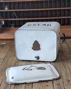 Vintage English Enamel Bread Bin
