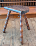 Antique Demi-Lune Bobbin Three Legged Stool