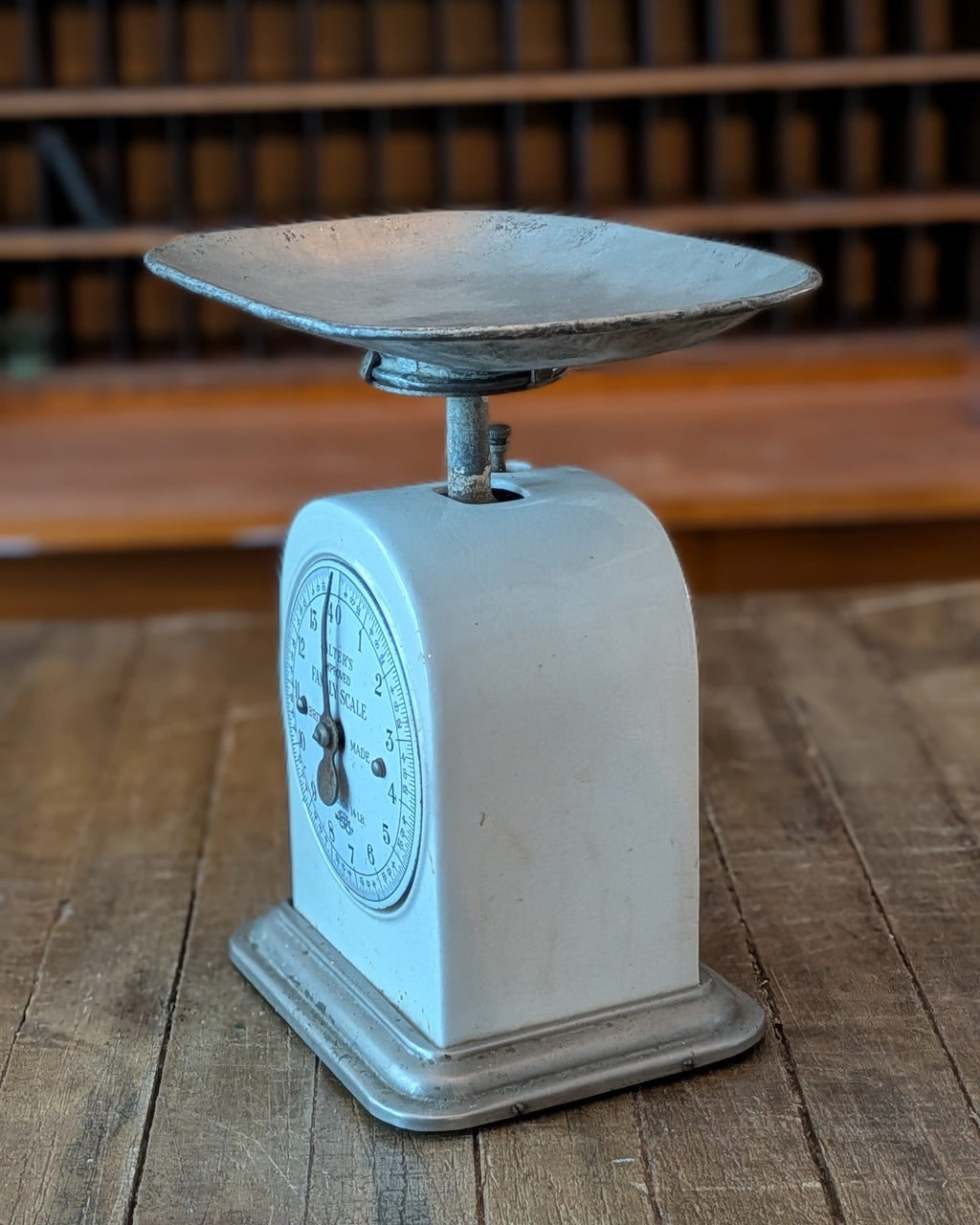 Salter's Improved Family Scale with Ironstone Body, c1910