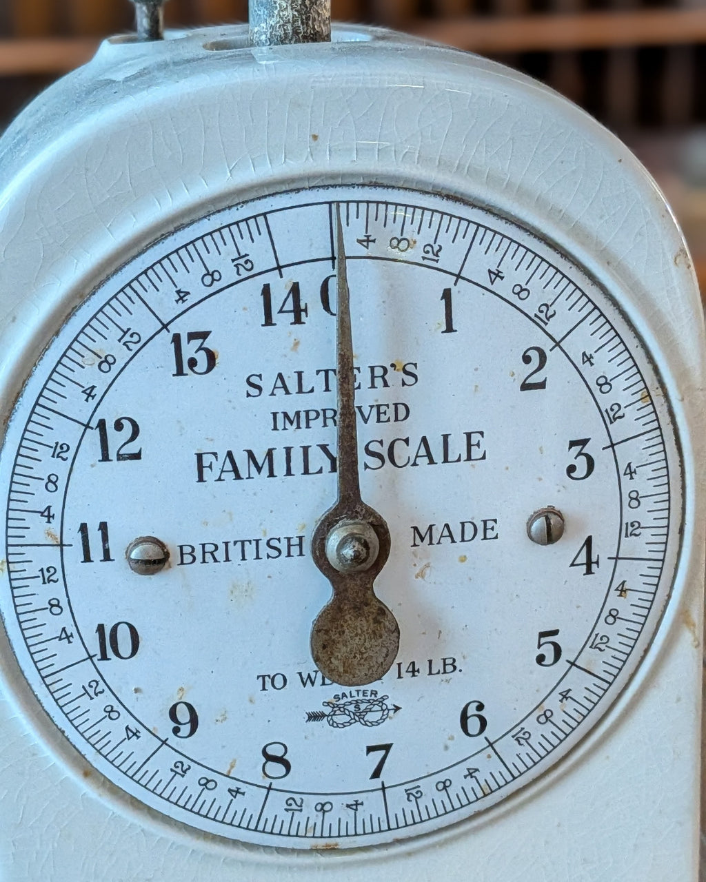 Salter's Improved Family Scale with Ironstone Body, c1910