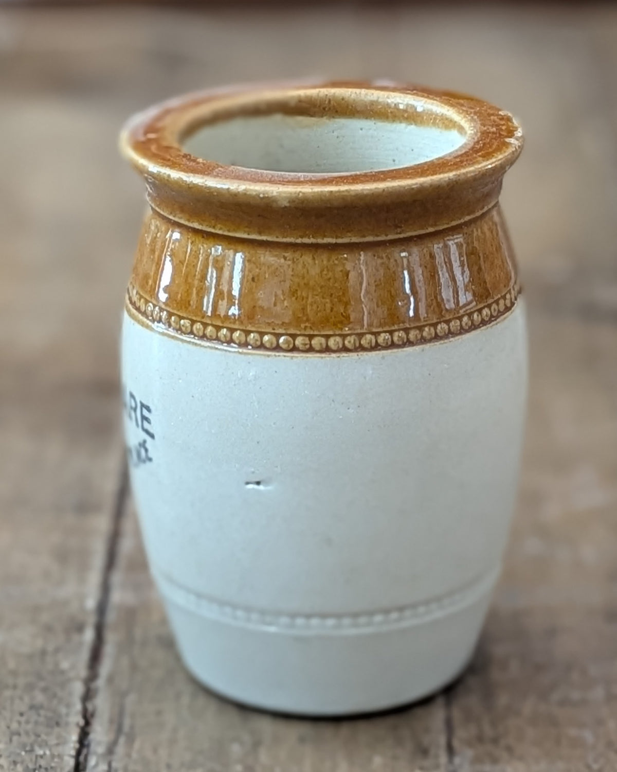 Victorian-Era Stoneware Fresh Caviare Pot, c1890-1910