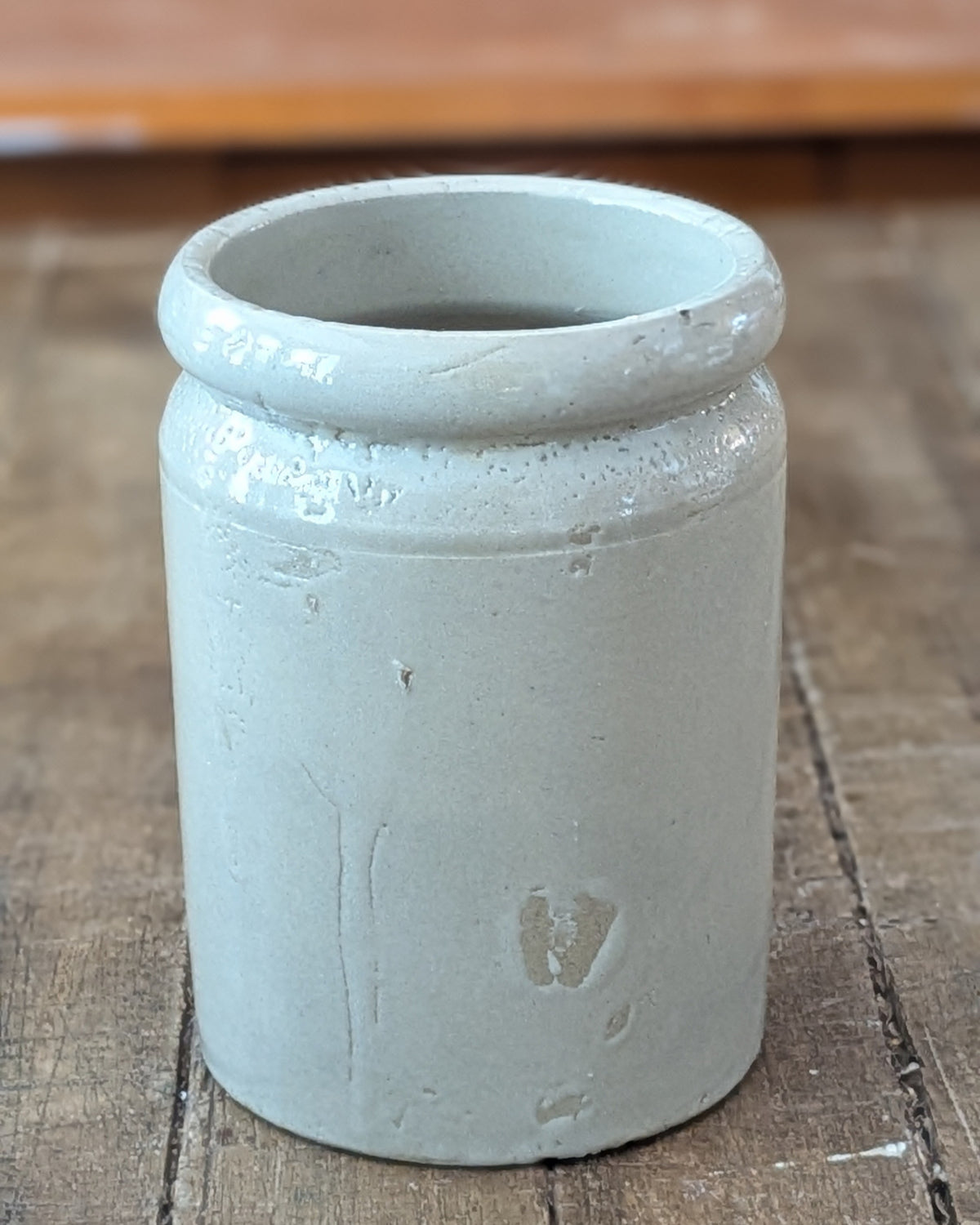 Rolled Lip Stoneware Jam Pot