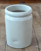 Rolled Lip Stoneware Jam Pot