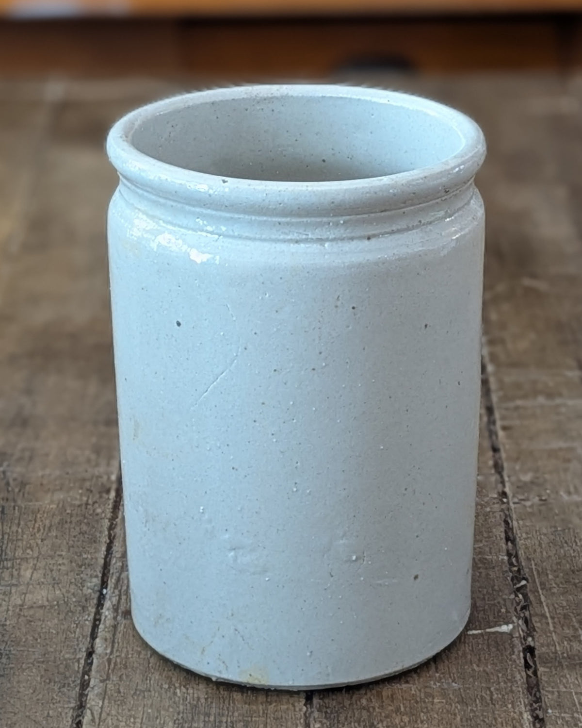Rolled Lip Stoneware Jam Pot