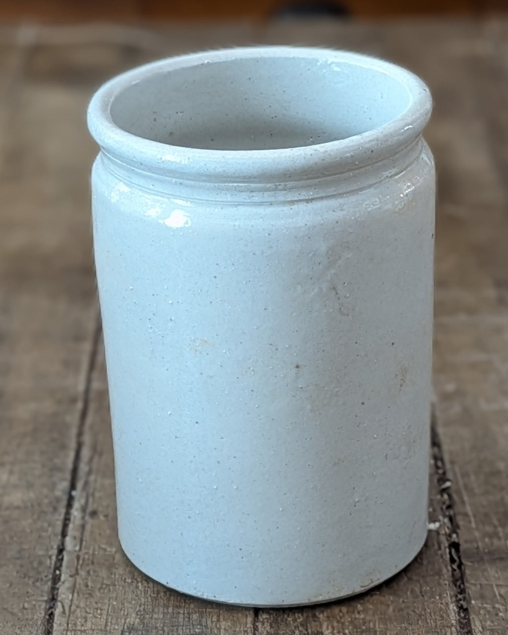 Rolled Lip Stoneware Jam Pot