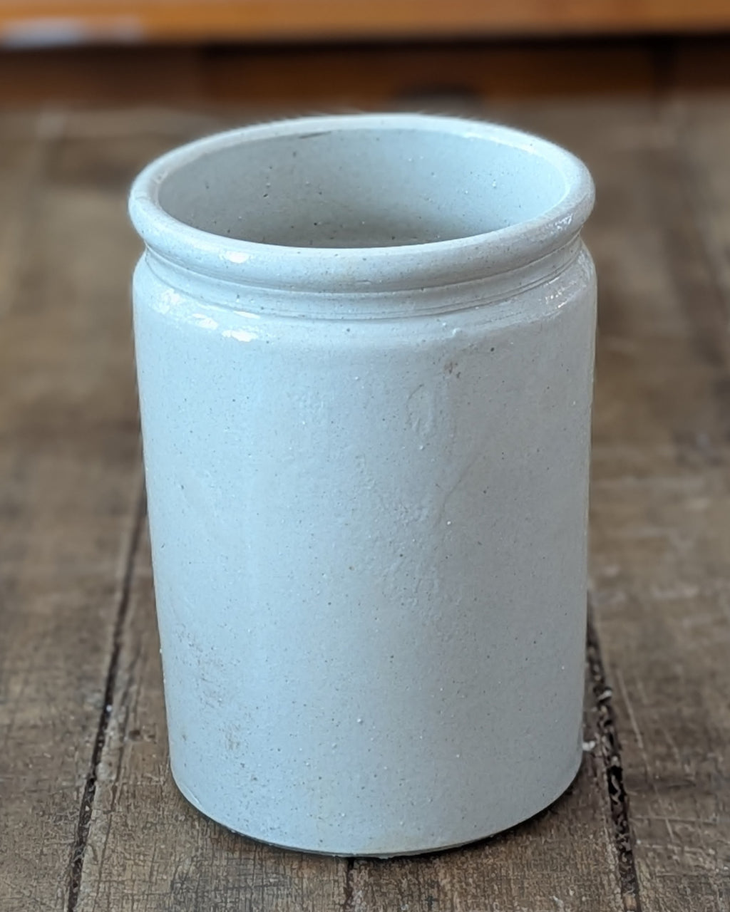 Rolled Lip Stoneware Jam Pot
