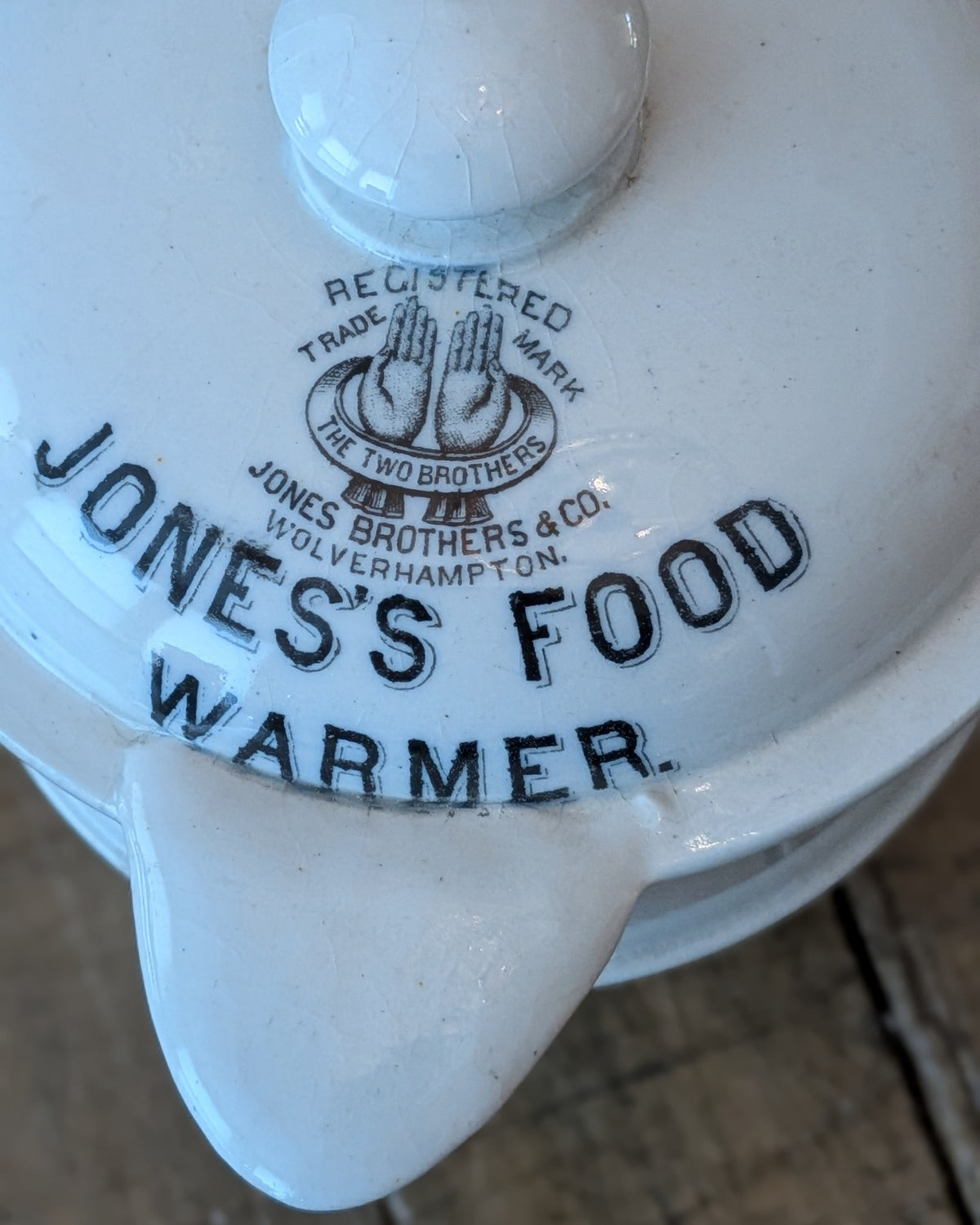 Victorian Ironstone Jones's Food Warmer