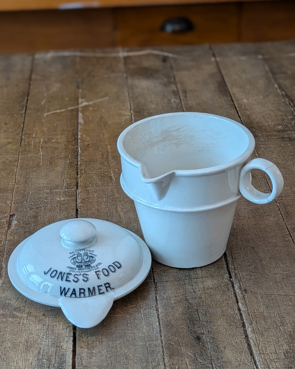 Victorian Ironstone Jones's Food Warmer