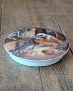 Victorian-Era Prattware Lid Only "Both Alike"