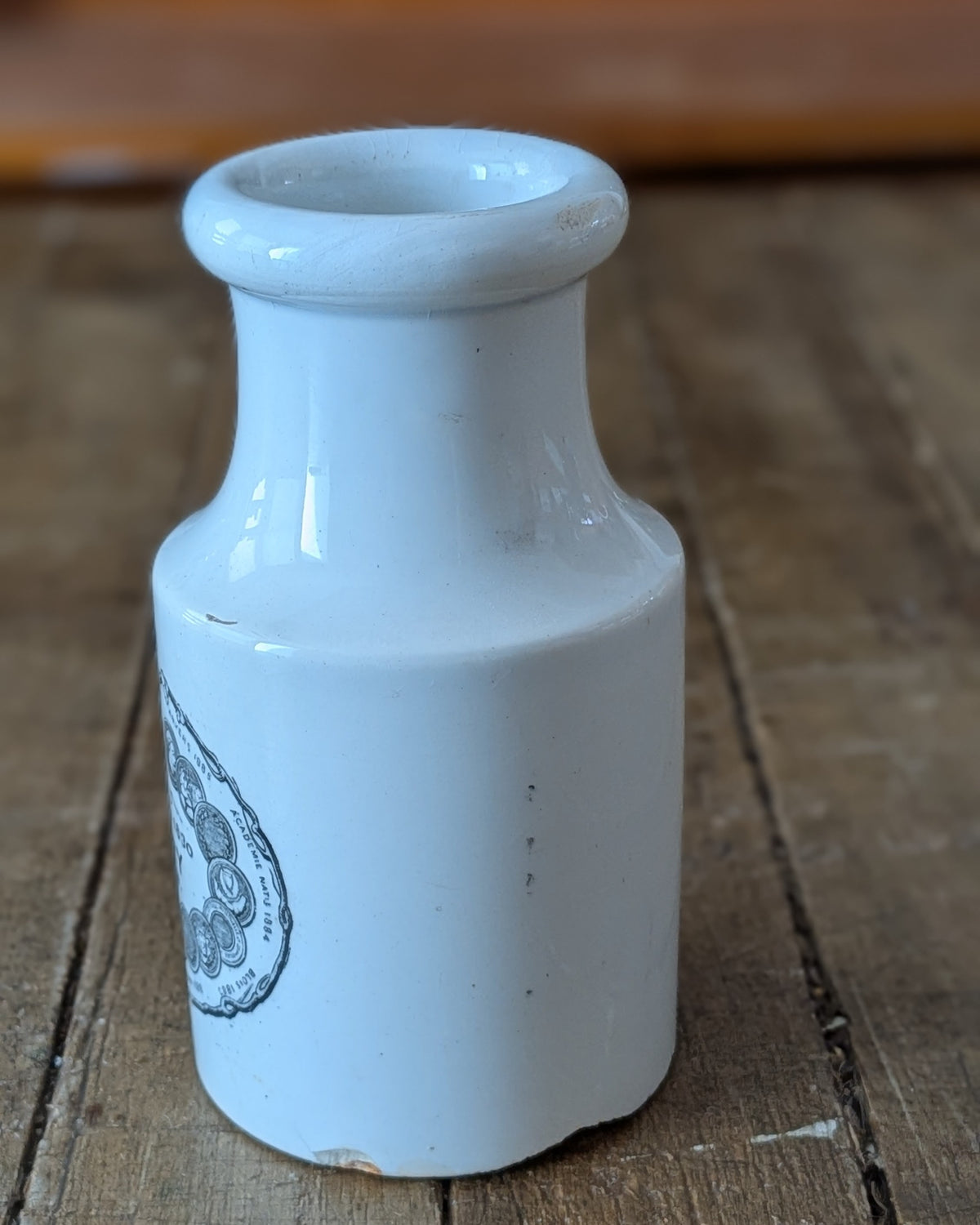 Antique French Ironstone Moutarde Marguery Jar, c1880-1895