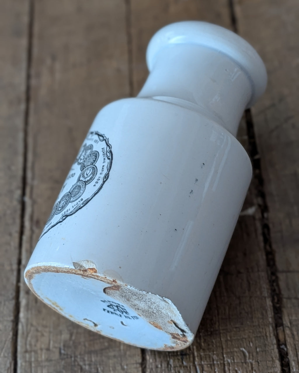 Antique French Ironstone Moutarde Marguery Jar, c1880-1895