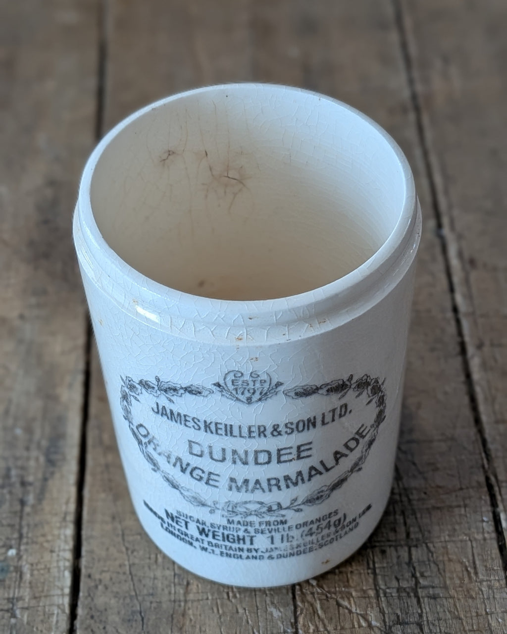 James Keiller & Sons Dundee Marmalade Crock