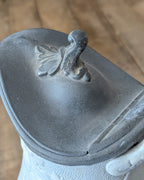 William Brownfield Parian Ware Jug with Pewter Hinged Lid, c1850-1871