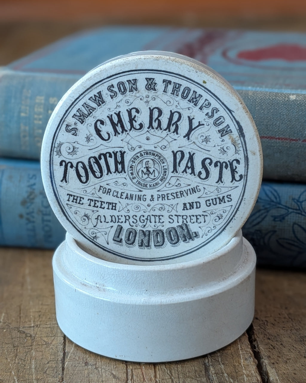 S. Maw, Son & Thompson Cherry Toothpaste Lidded Pot
